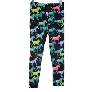 Spotted Zebra Girls Horse Print Leggings M 8